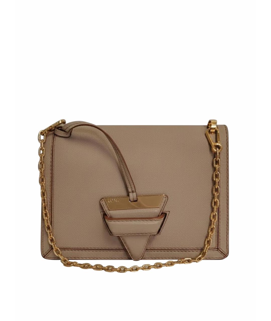 LOEWE Бежевая кожаная сумка через плечо, фото 1