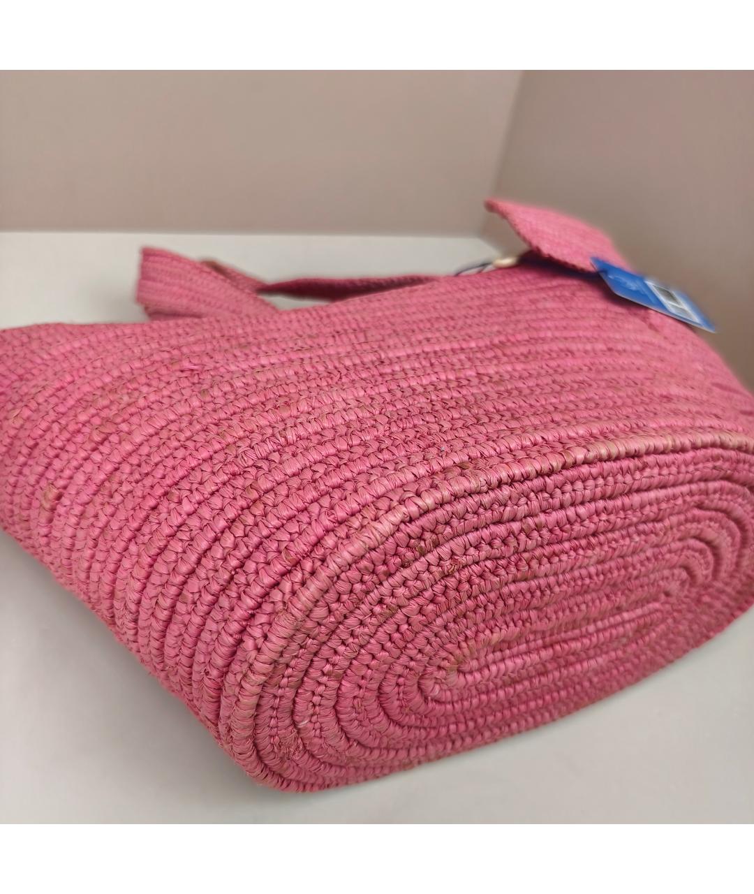 LOEWE Розовая пелетеная сумка тоут, фото 7