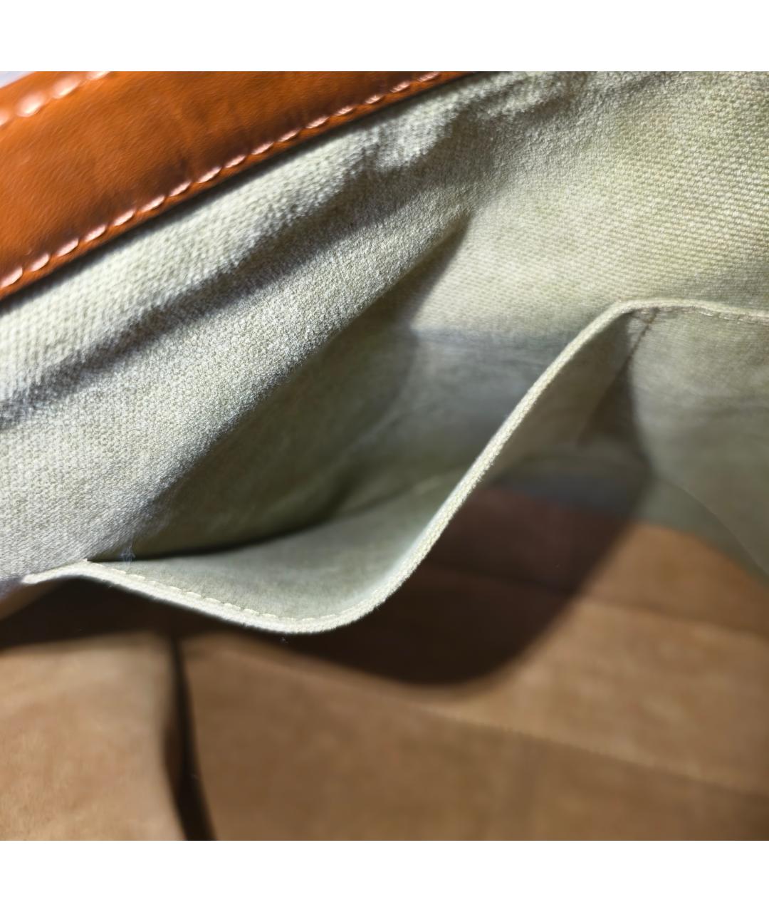 LOEWE Коричневая кожаная сумка через плечо, фото 4