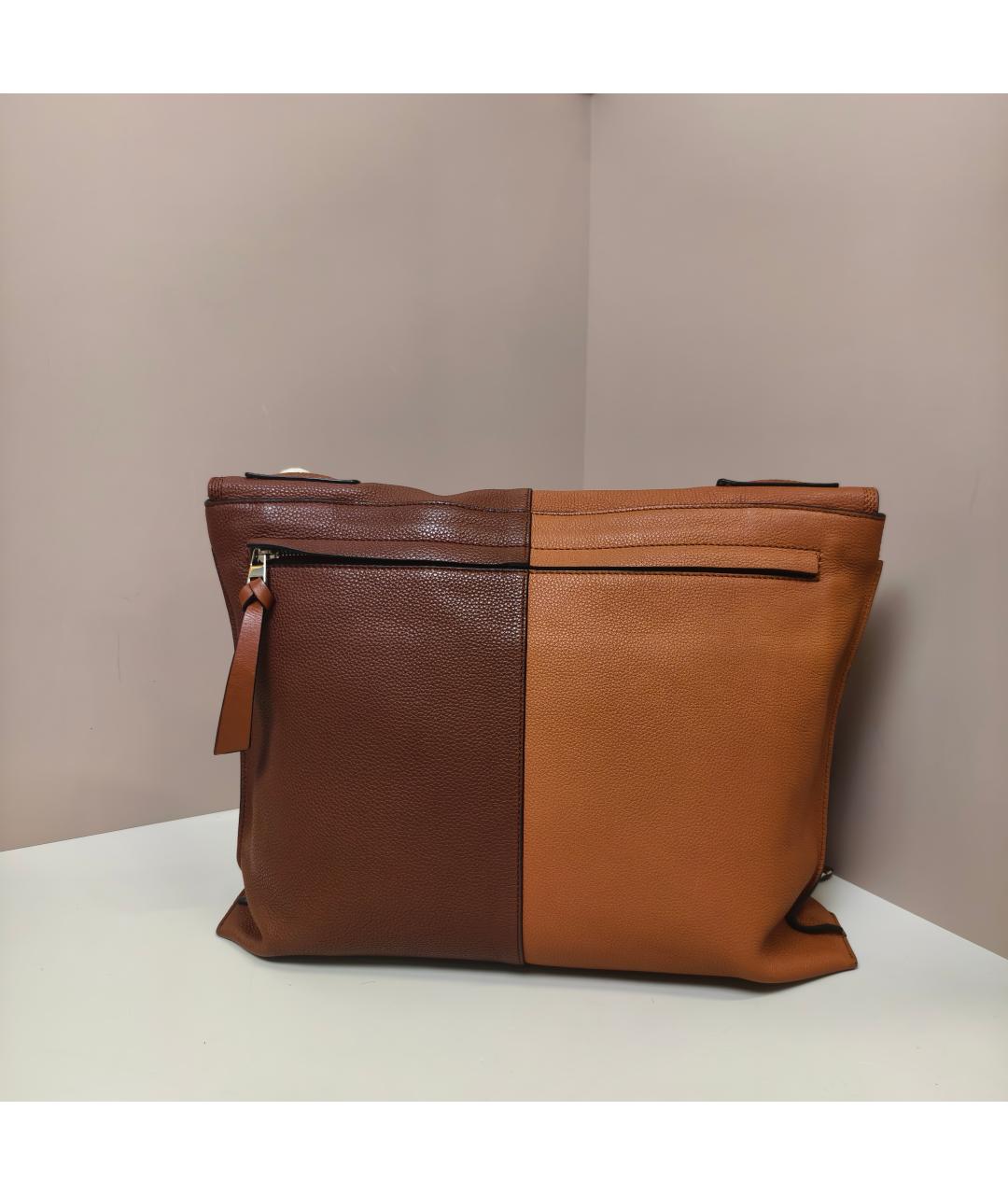 LOEWE Коричневая кожаная сумка через плечо, фото 6