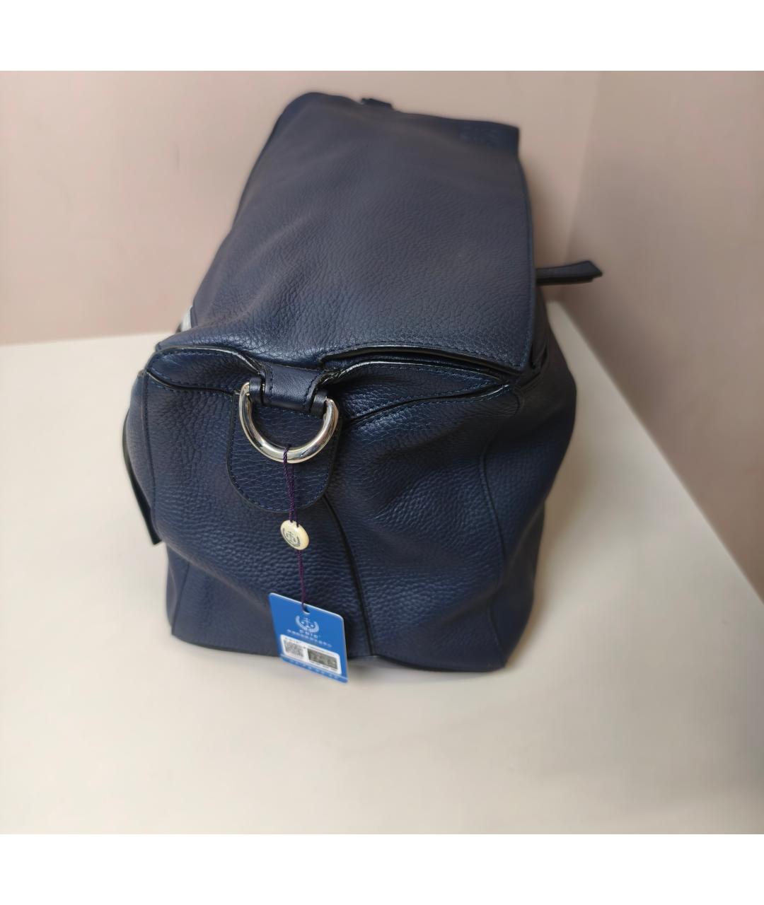 LOEWE Темно-синяя кожаная сумка через плечо, фото 7