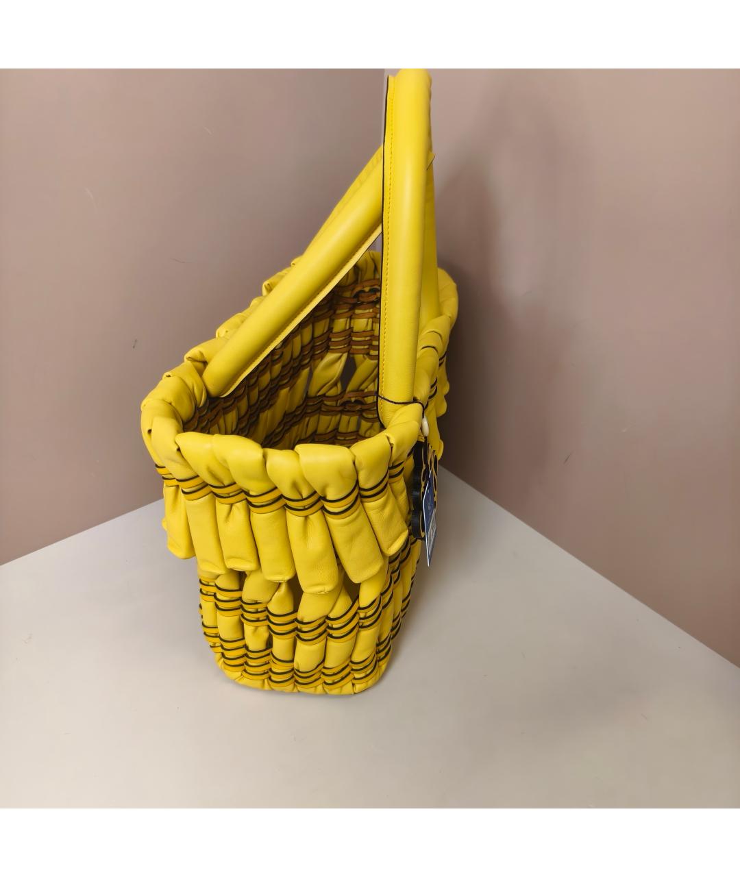 LOEWE Желтая сумка через плечо, фото 5
