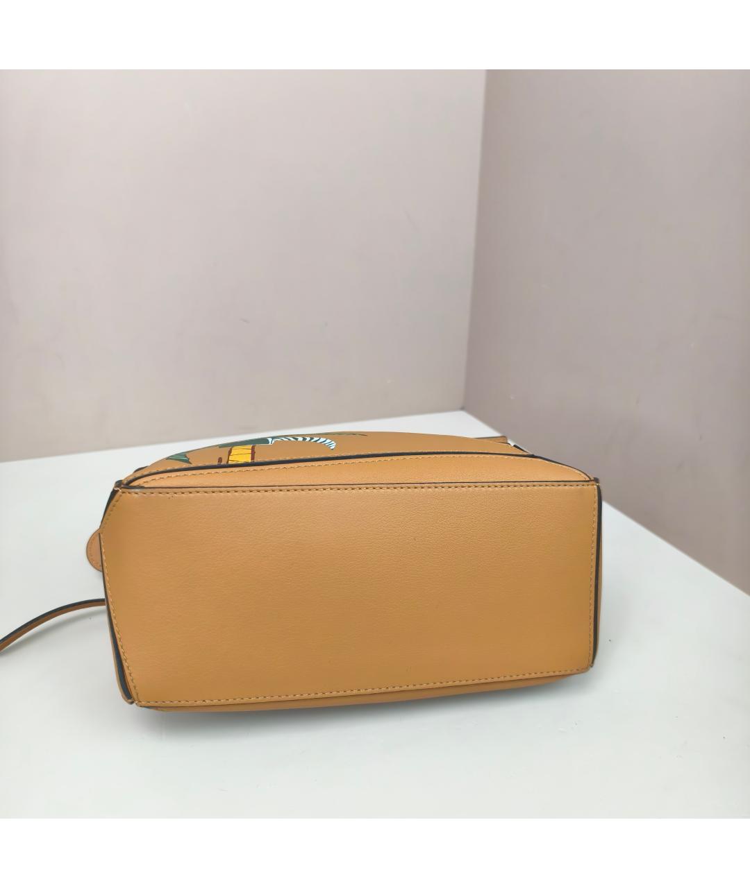 LOEWE Коричневая кожаная сумка с короткими ручками, фото 5