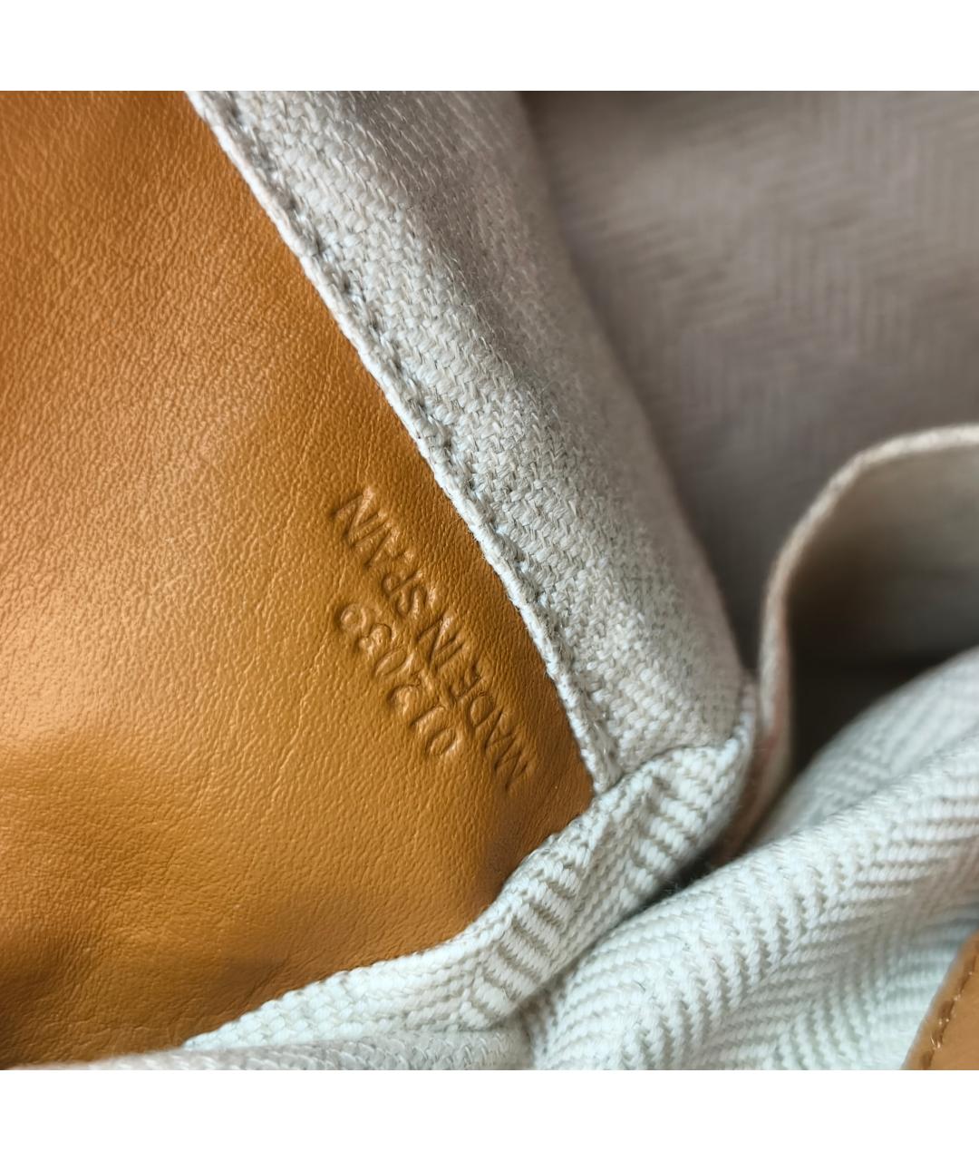 LOEWE Коричневая кожаная сумка с короткими ручками, фото 6