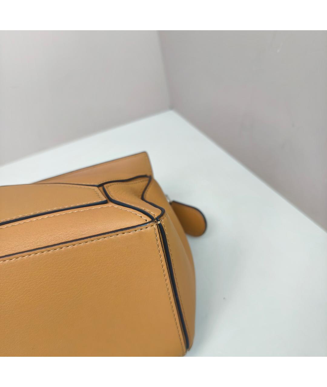 LOEWE Коричневая кожаная сумка с короткими ручками, фото 7