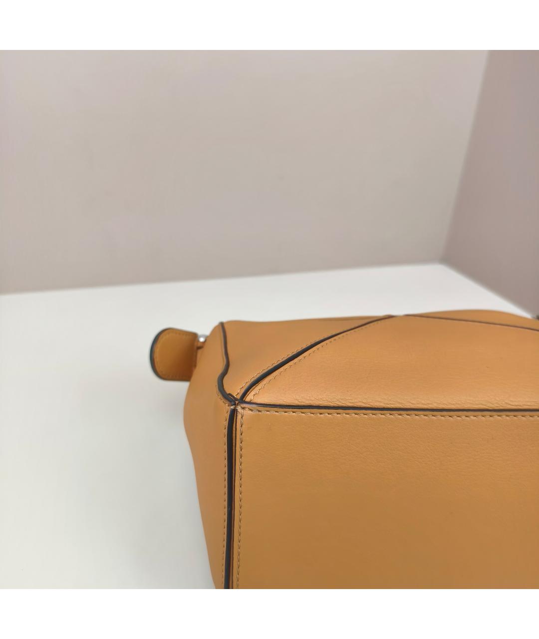 LOEWE Коричневая кожаная сумка с короткими ручками, фото 8