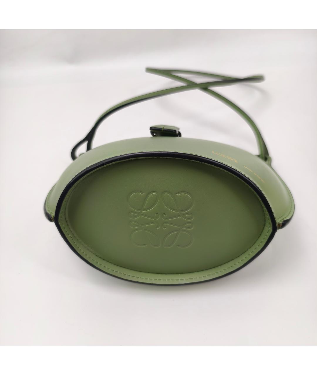 LOEWE Зеленая кожаная сумка через плечо, фото 7