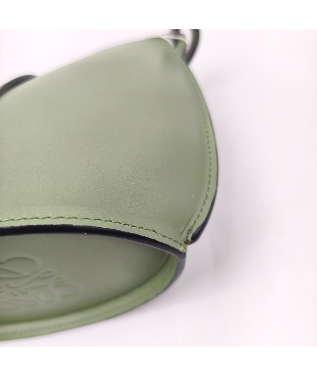 LOEWE Зеленая кожаная сумка через плечо, фото 3
