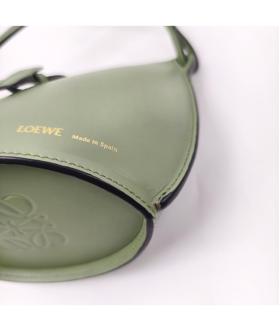 LOEWE Зеленая кожаная сумка через плечо, фото 8