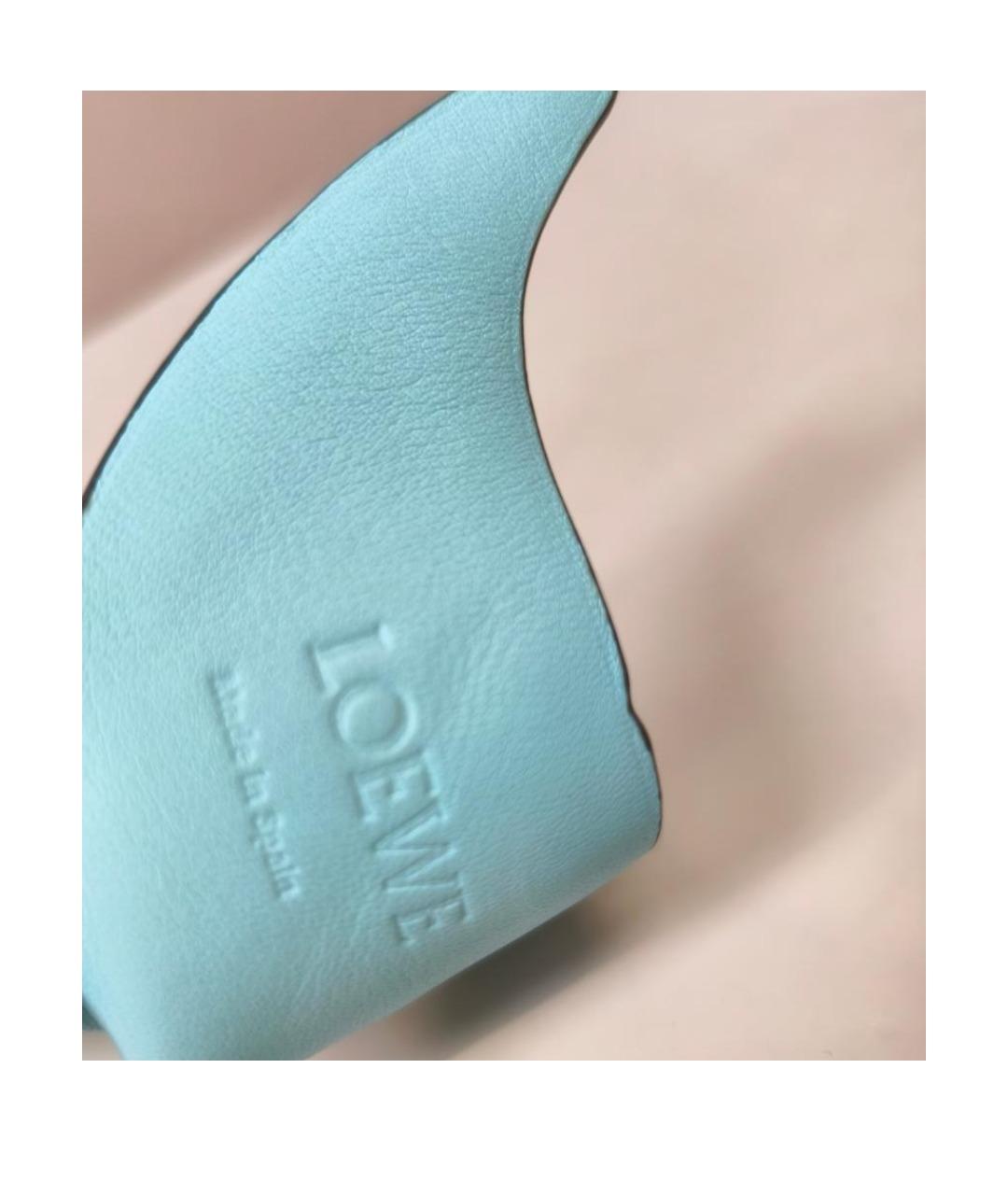 LOEWE Синяя кожаная сумка через плечо, фото 3