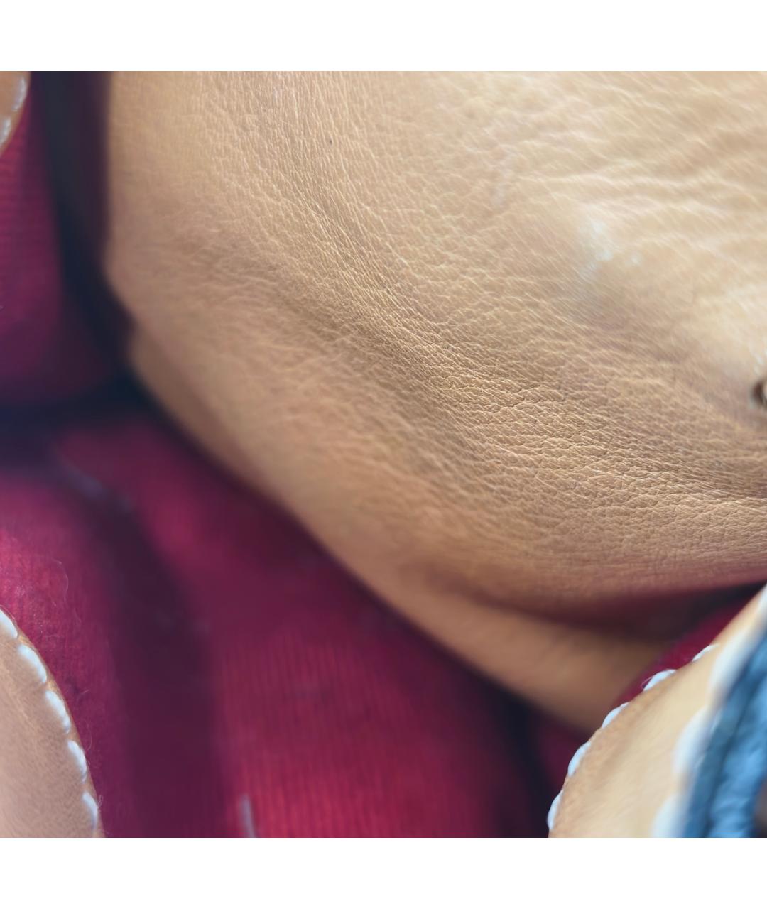 LOEWE Горчичная кожаная сумка через плечо, фото 8