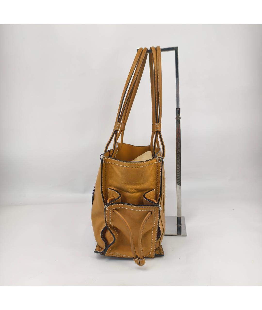 LOEWE Горчичная кожаная сумка через плечо, фото 9