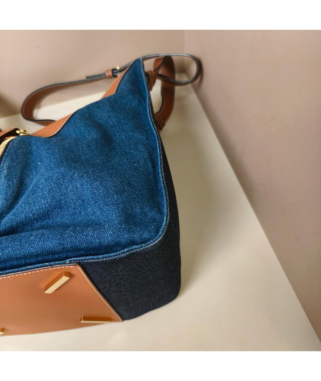 LOEWE Синяя кожаная сумка через плечо, фото 6