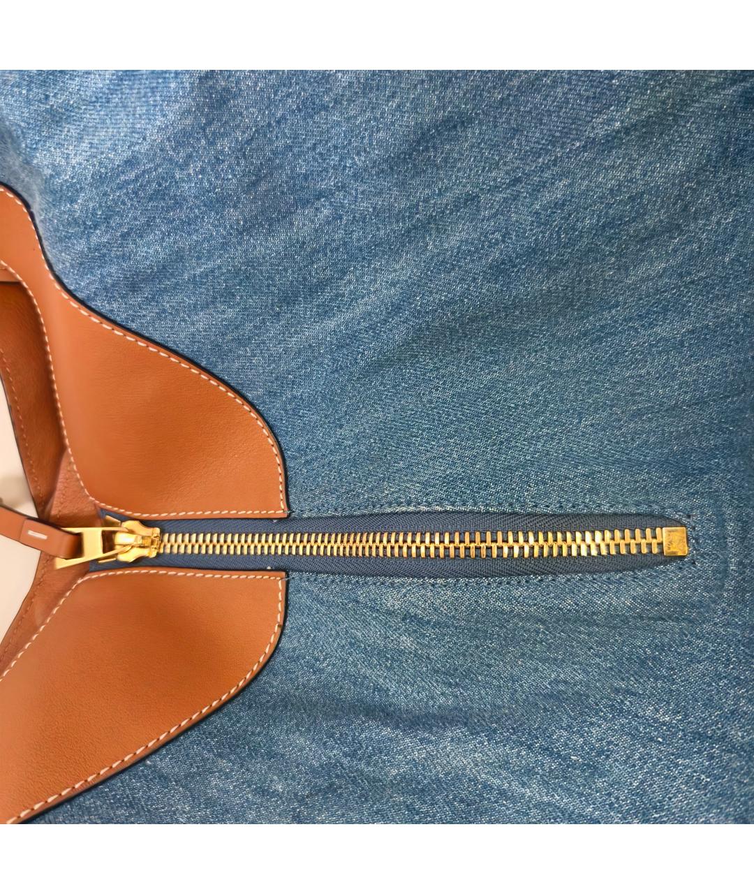 LOEWE Синяя кожаная сумка через плечо, фото 8