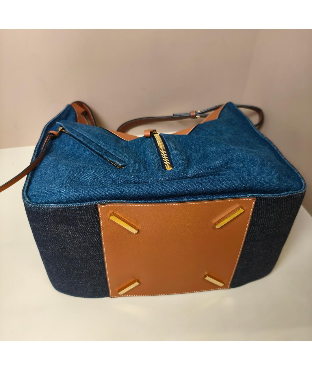 LOEWE Синяя кожаная сумка через плечо, фото 5