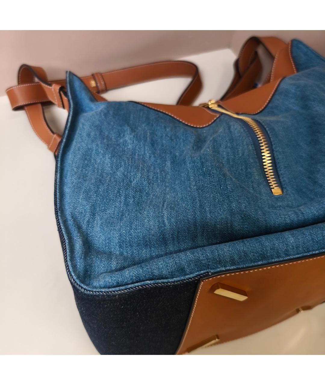 LOEWE Синяя кожаная сумка через плечо, фото 7