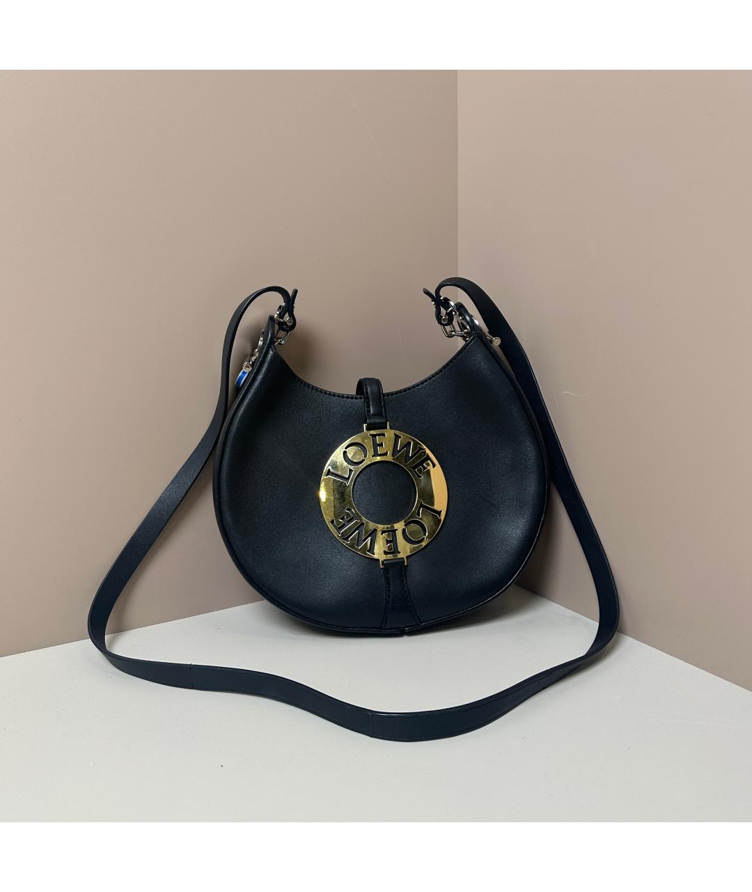 LOEWE Черная кожаная сумка через плечо, фото 9