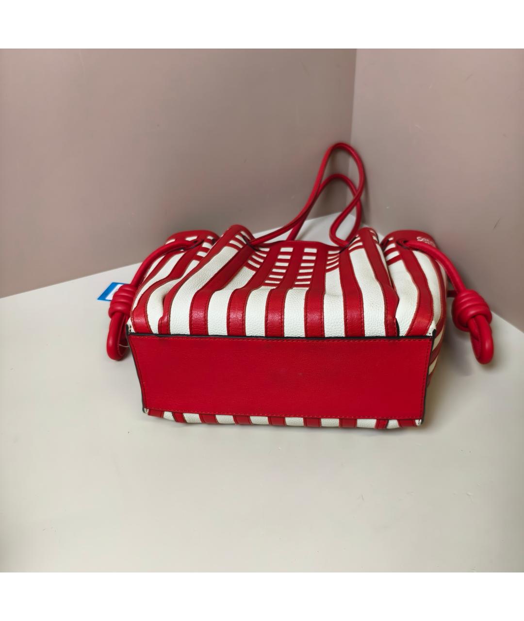 LOEWE Красная кожаная сумка тоут, фото 4