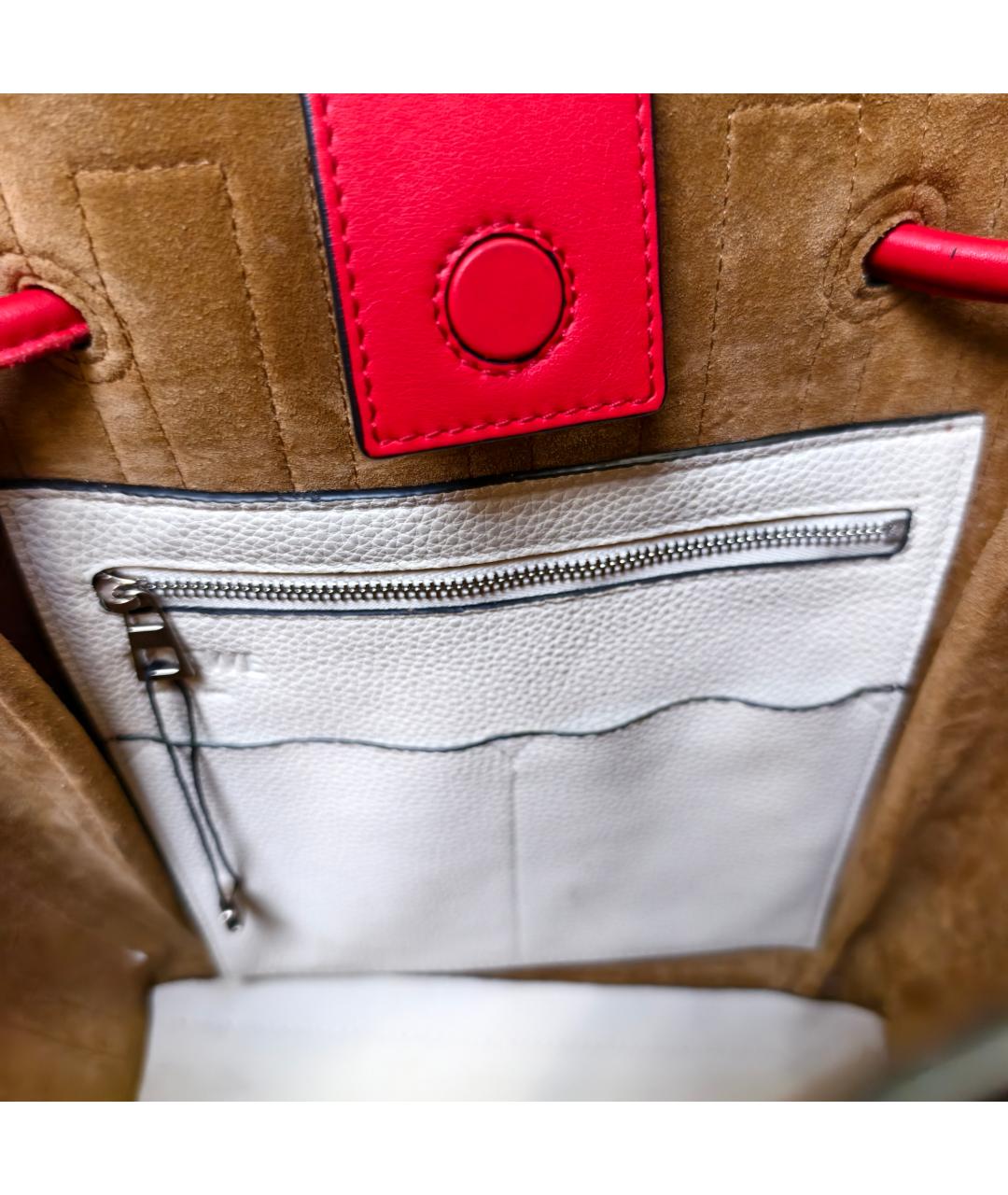 LOEWE Красная кожаная сумка тоут, фото 7