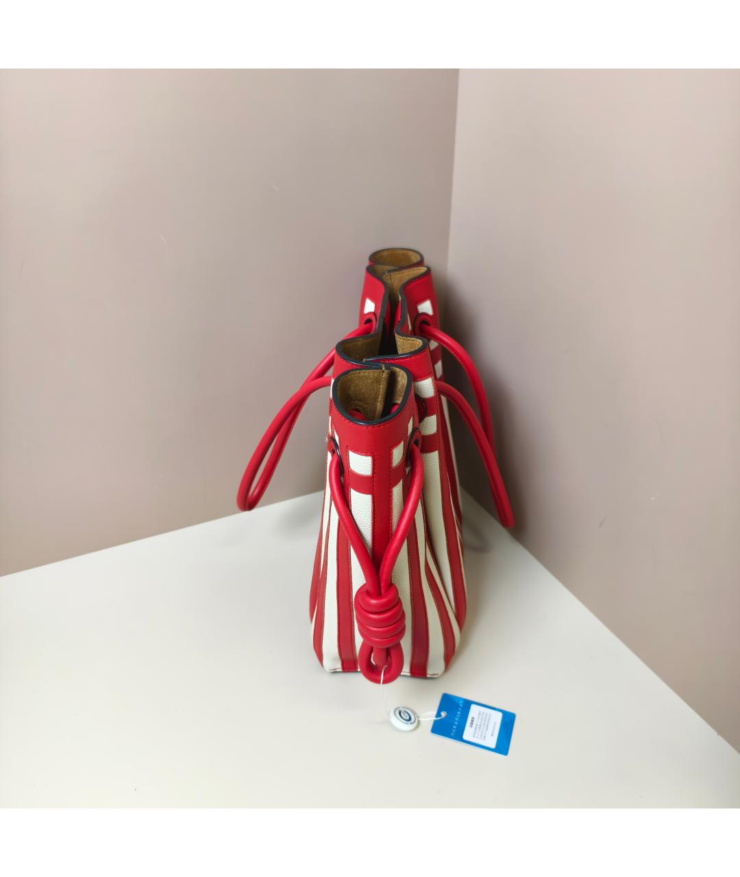 LOEWE Красная кожаная сумка тоут, фото 3