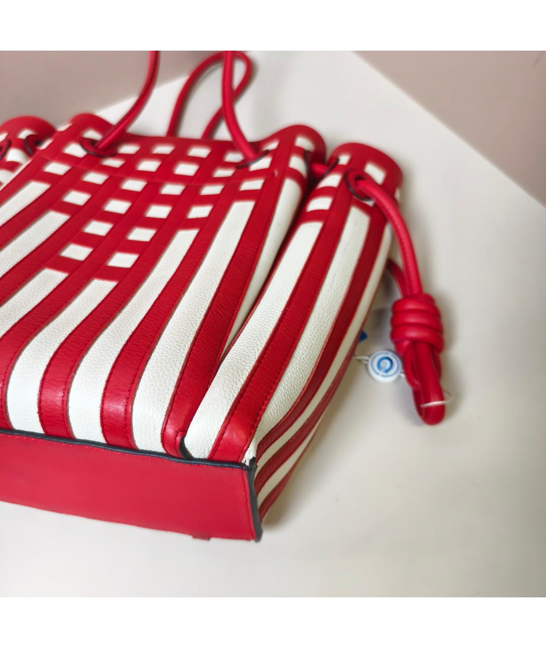 LOEWE Красная кожаная сумка тоут, фото 5