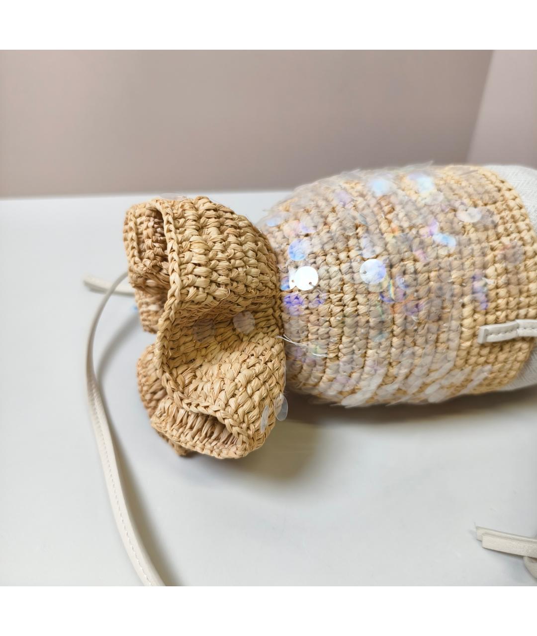 LOEWE Бежевая тканевая сумка через плечо, фото 2