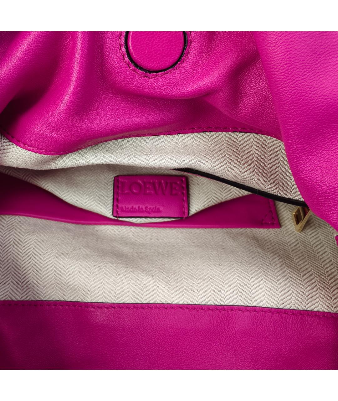 LOEWE Фуксия кожаная сумка через плечо, фото 8