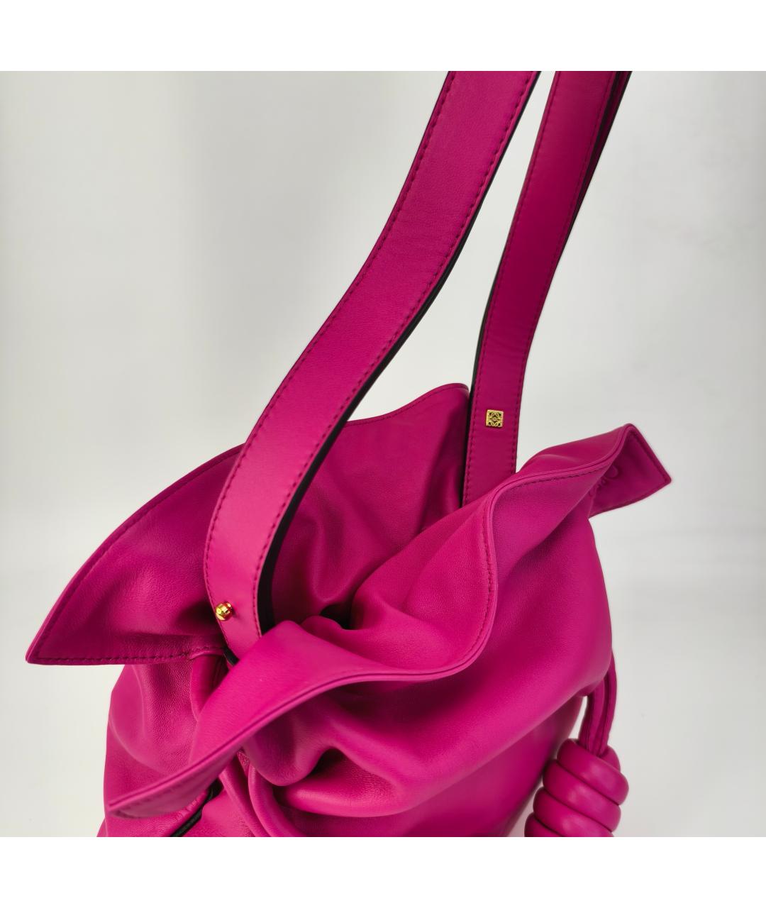 LOEWE Фуксия кожаная сумка через плечо, фото 4