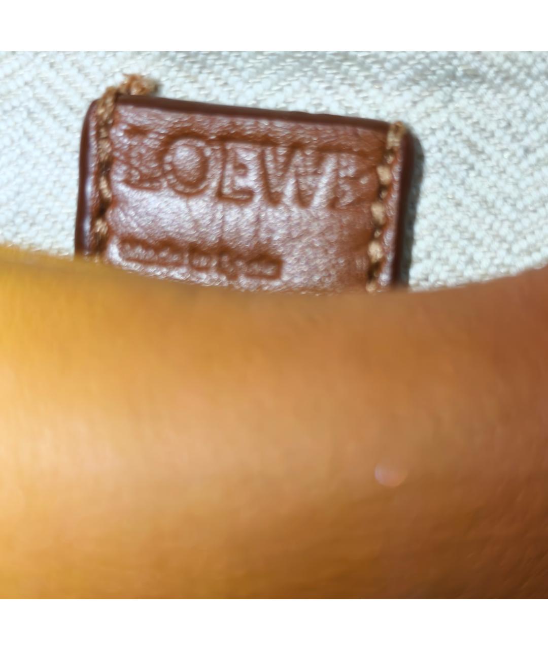 LOEWE Коричневая кожаная сумка с короткими ручками, фото 9