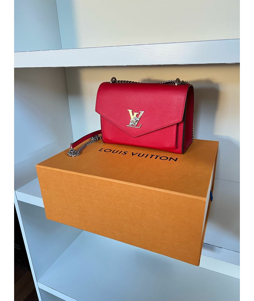 LOUIS VUITTON PRE-OWNED Красная кожаная сумка через плечо, фото 2