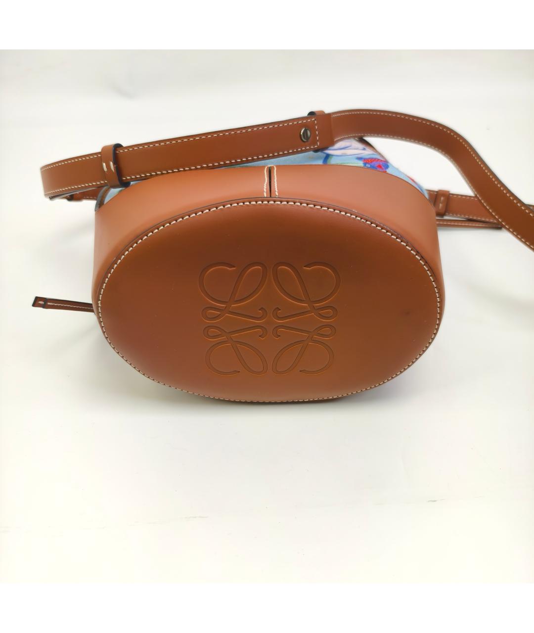 LOEWE Голубая тканевая сумка через плечо, фото 8