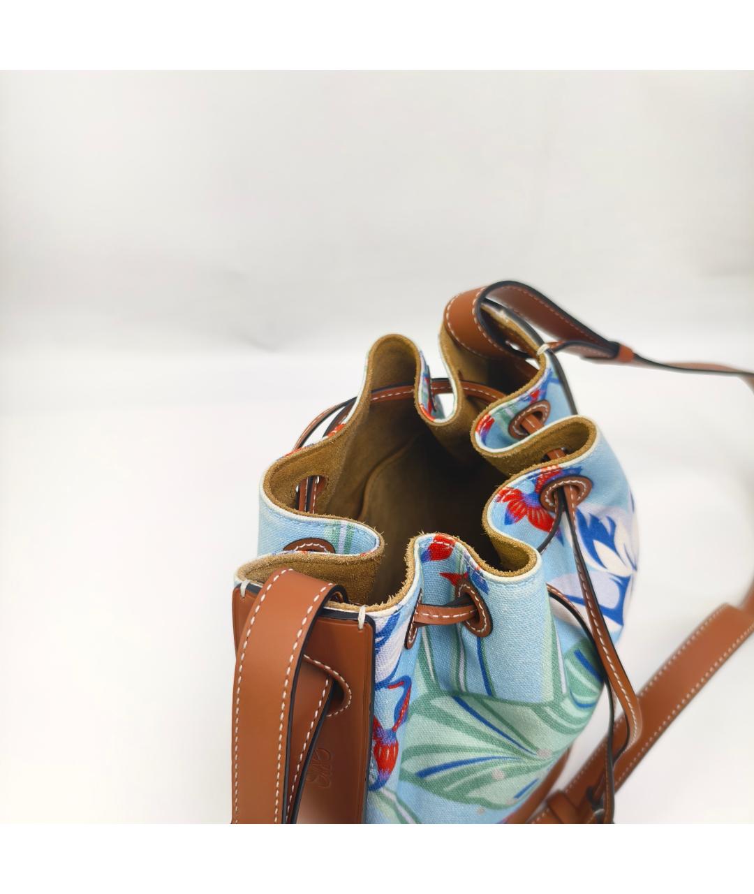 LOEWE Голубая тканевая сумка через плечо, фото 7