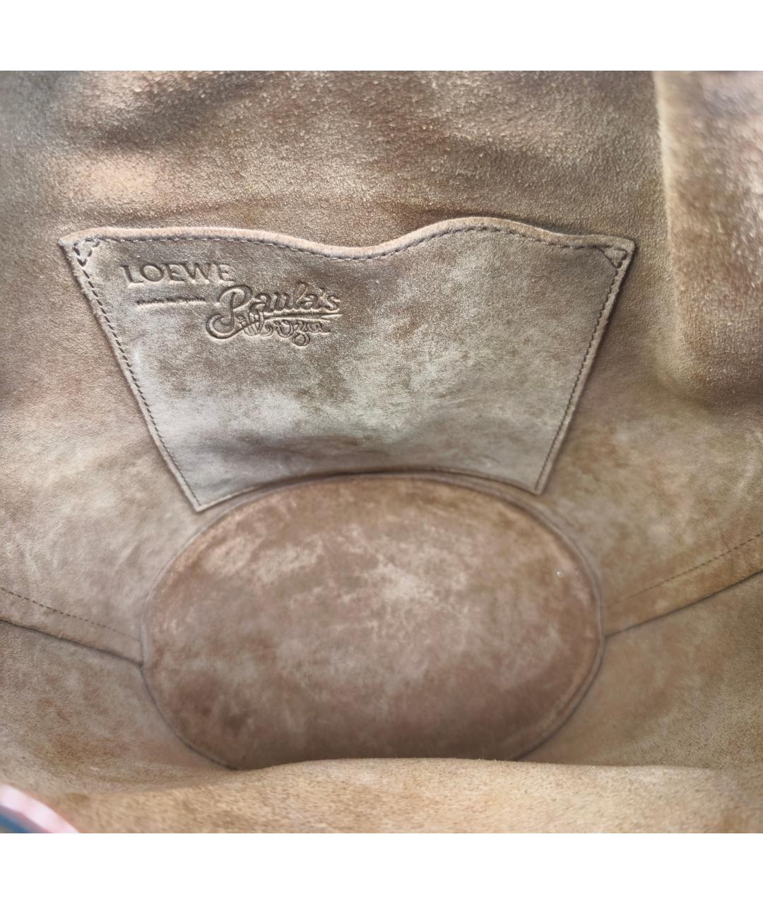 LOEWE Голубая тканевая сумка через плечо, фото 2