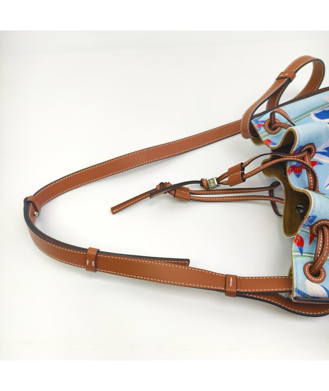 LOEWE Голубая тканевая сумка через плечо, фото 6