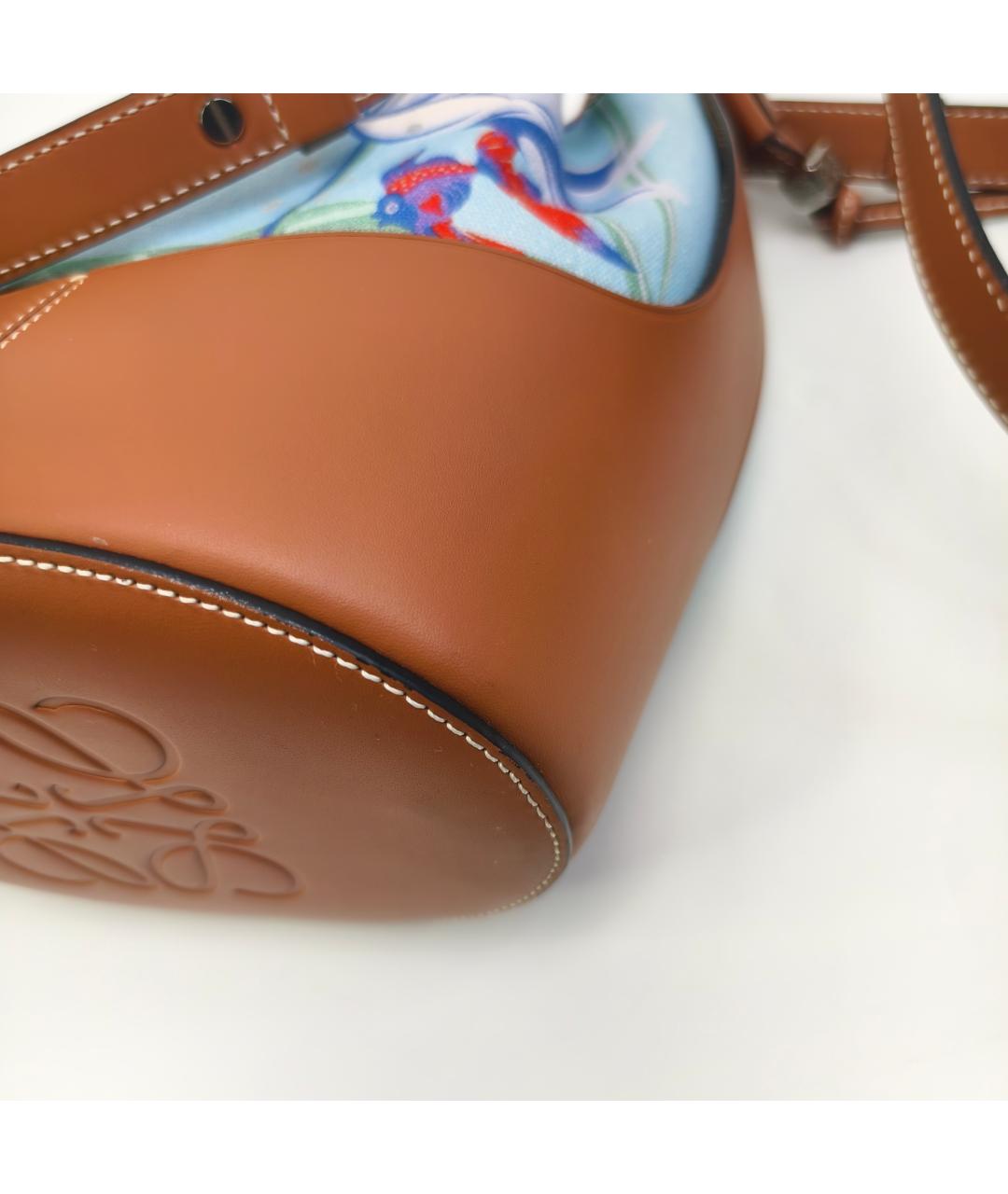 LOEWE Голубая тканевая сумка через плечо, фото 9