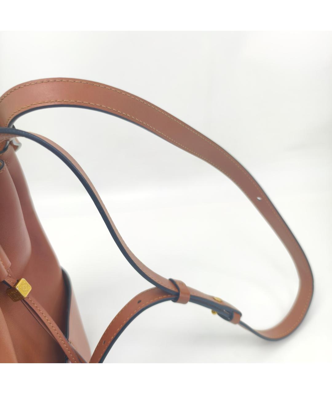 LOEWE Коричневая кожаная сумка через плечо, фото 2