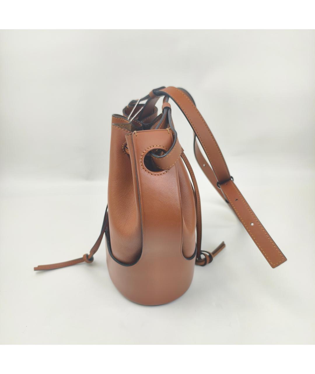 LOEWE Коричневая кожаная сумка через плечо, фото 6