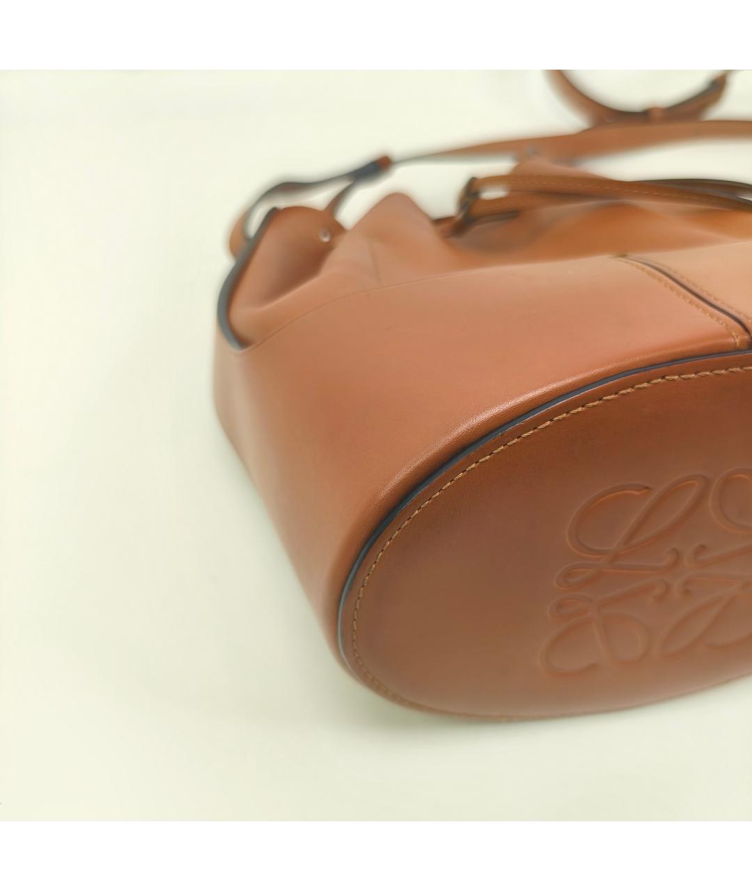 LOEWE Коричневая кожаная сумка через плечо, фото 8