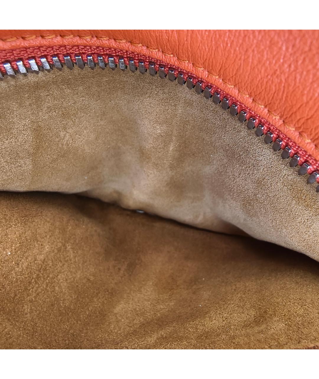 LOEWE Оранжевая кожаная сумка с короткими ручками, фото 3