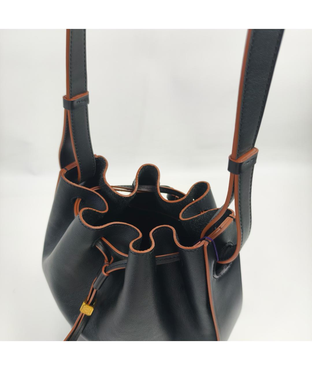 LOEWE Черная кожаная сумка через плечо, фото 4