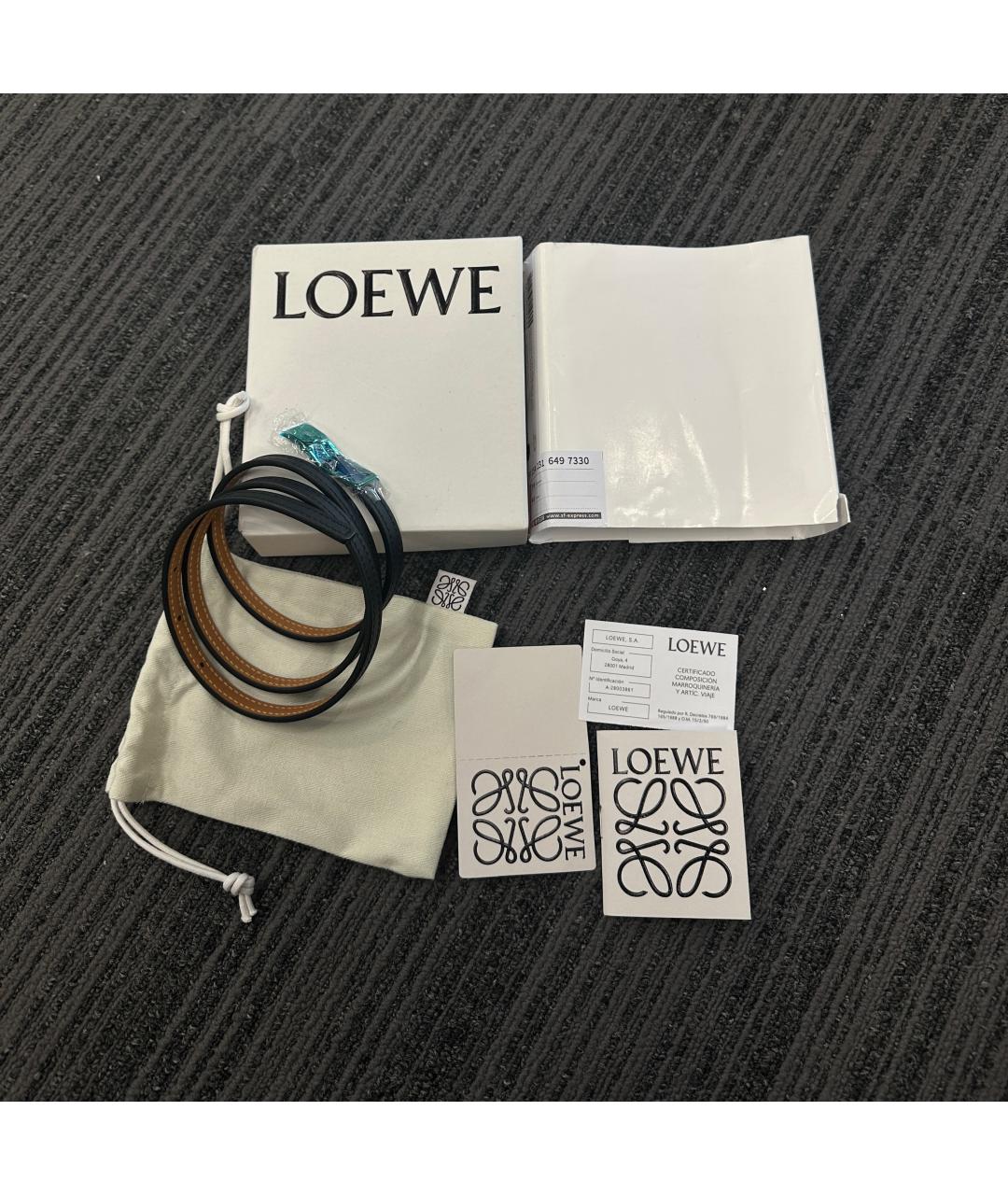 LOEWE Черный кожаный ремень, фото 2