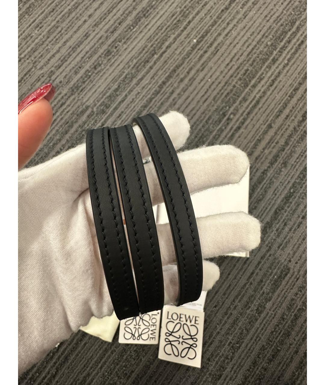 LOEWE Черный кожаный ремень, фото 4