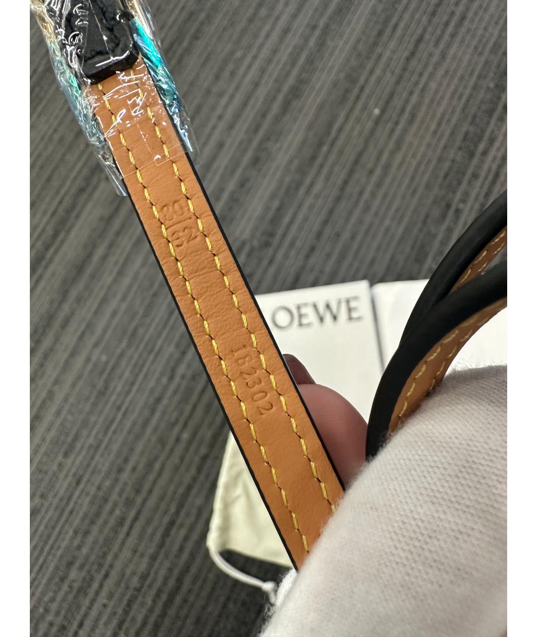 LOEWE Черный кожаный ремень, фото 3