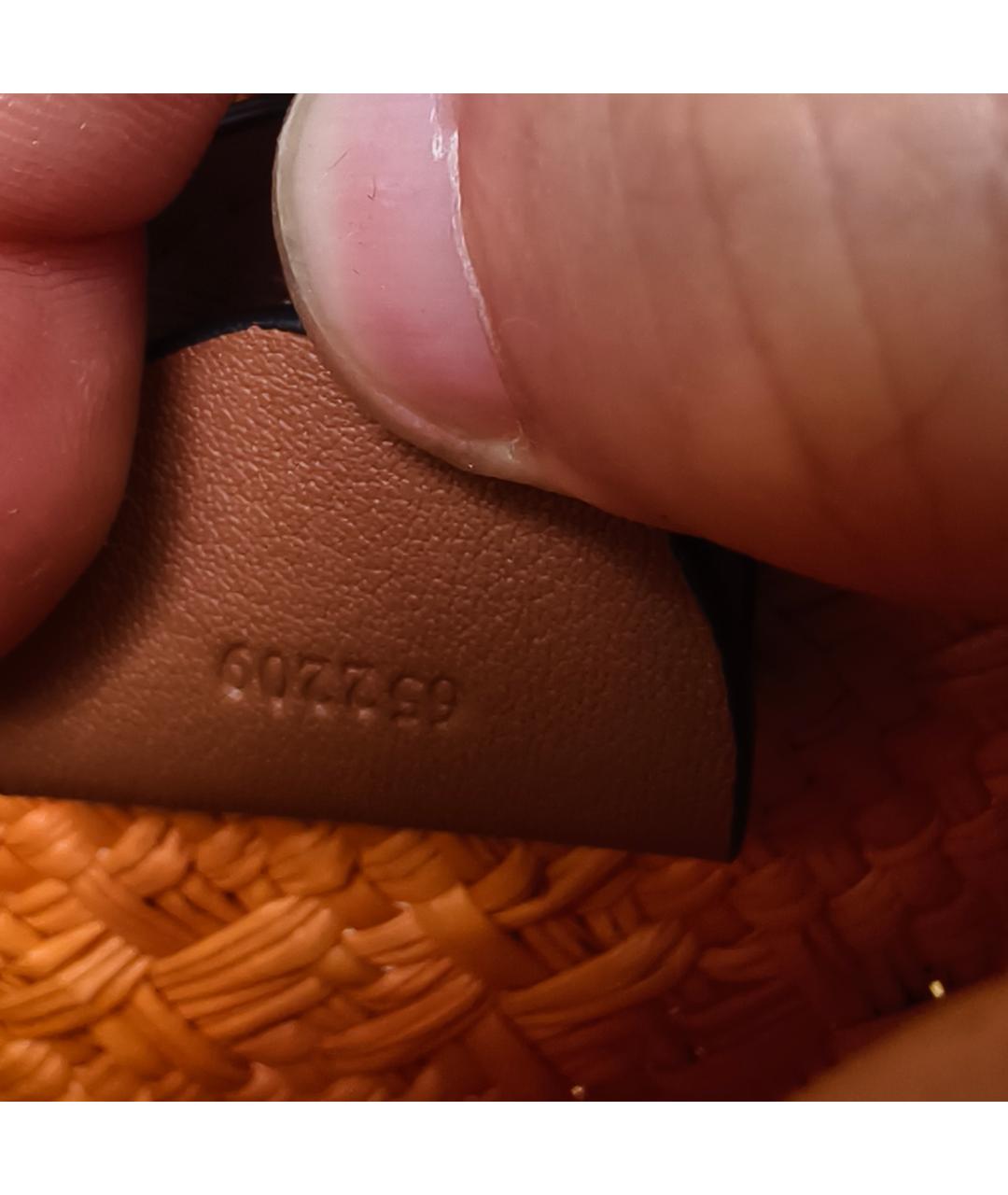 LOEWE Оранжевая пелетеная сумка тоут, фото 2