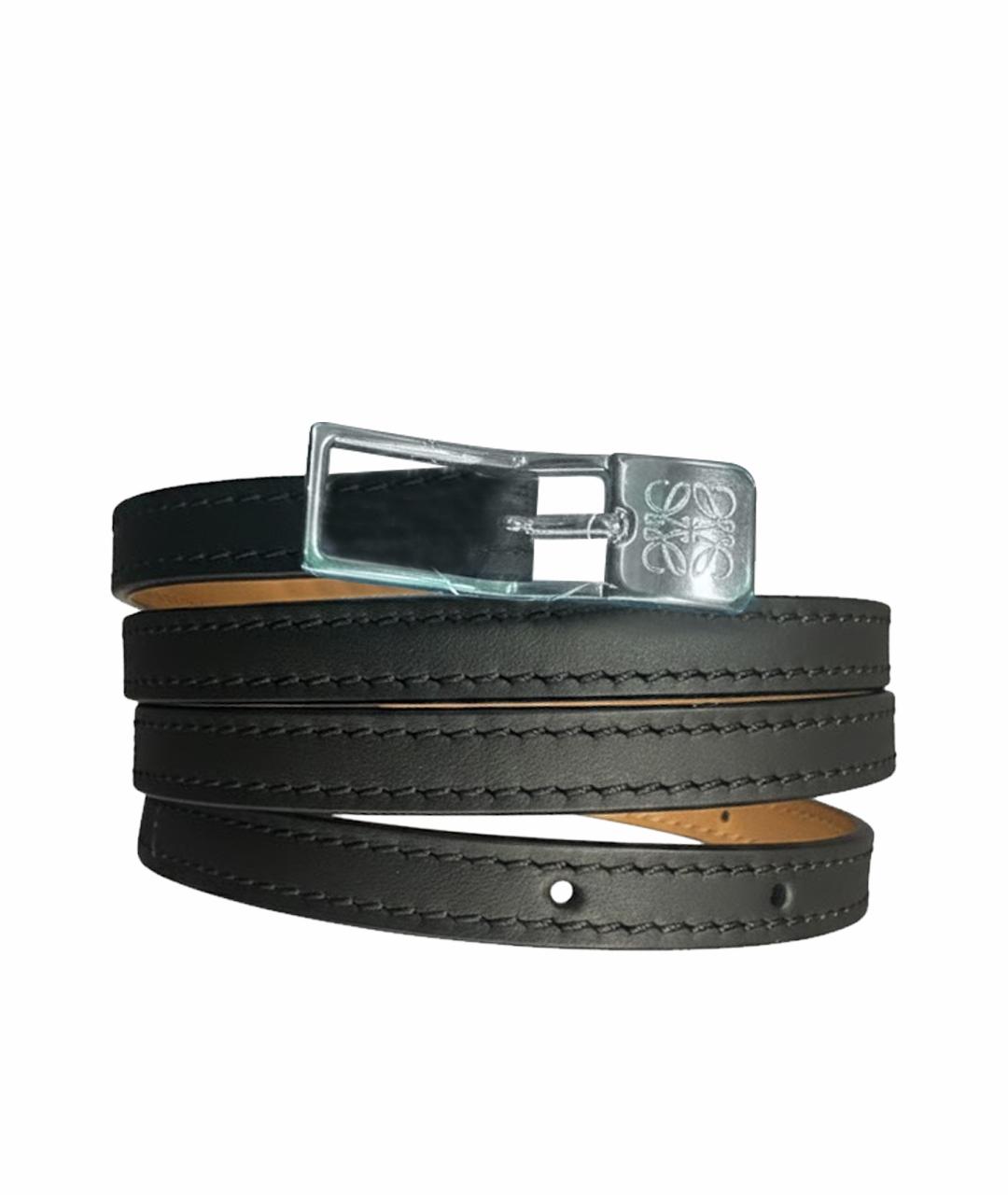 LOEWE Черный кожаный ремень, фото 1