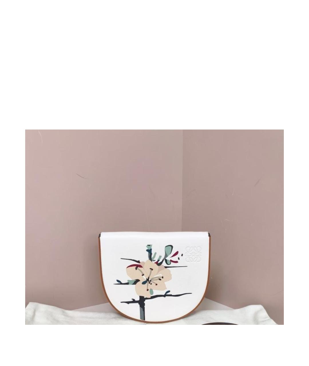 LOEWE Белая кожаная сумка через плечо, фото 7