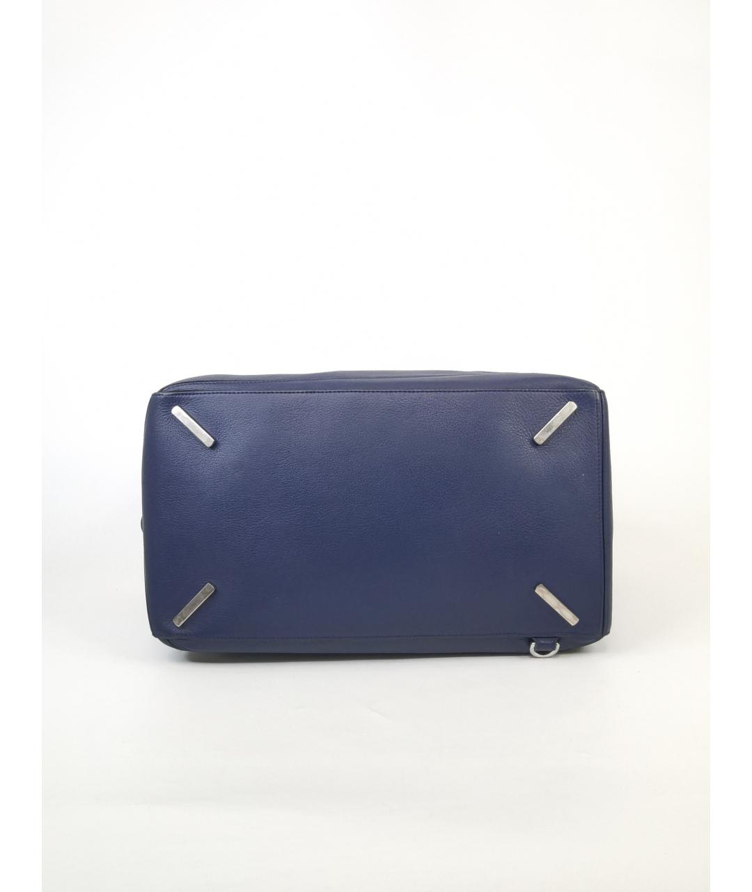 LOEWE Темно-синяя кожаная сумка через плечо, фото 7