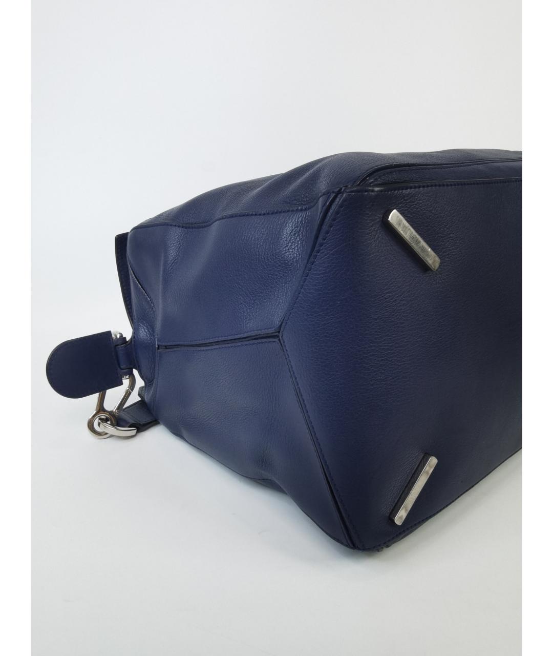 LOEWE Темно-синяя кожаная сумка через плечо, фото 9