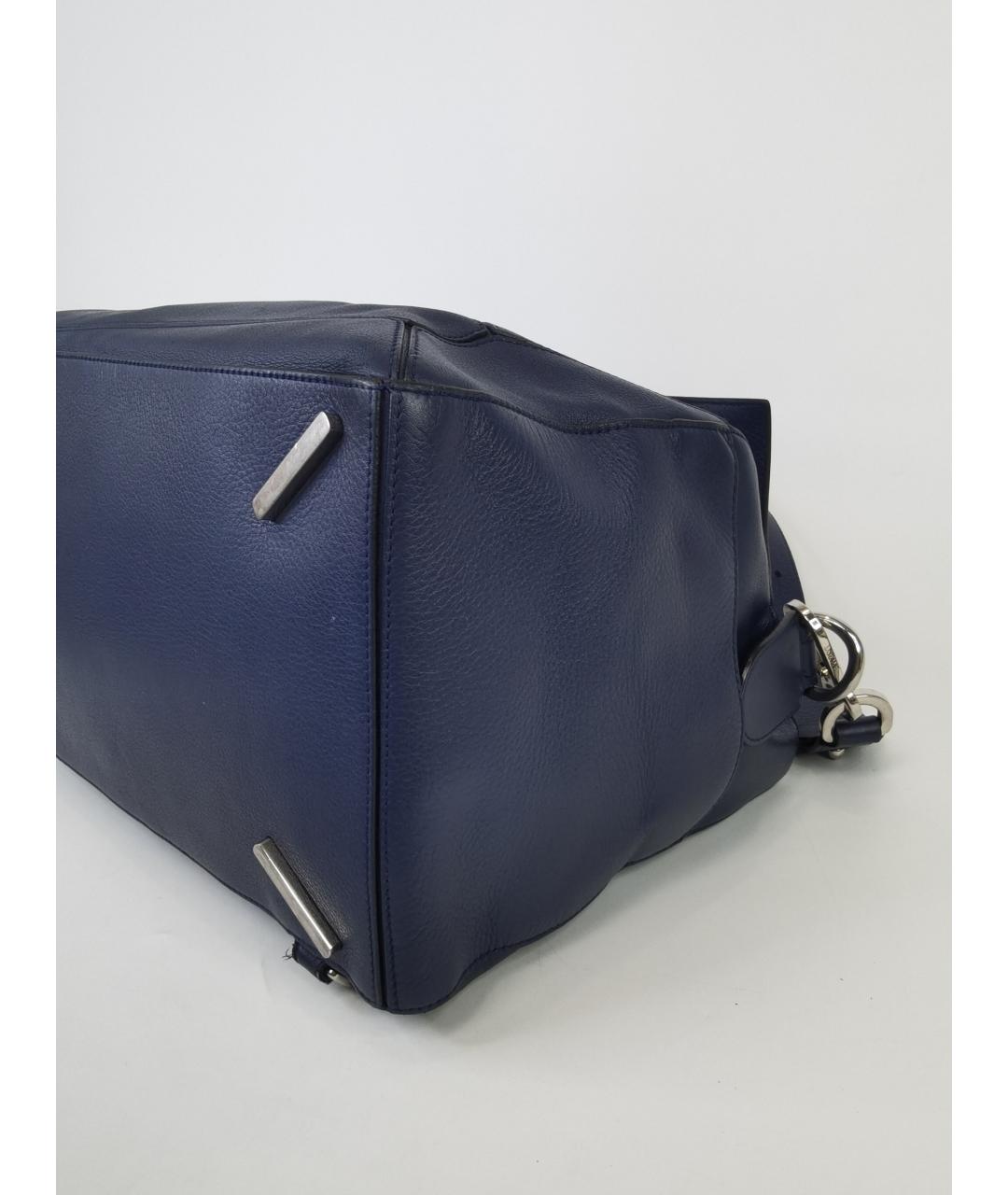 LOEWE Темно-синяя кожаная сумка через плечо, фото 2