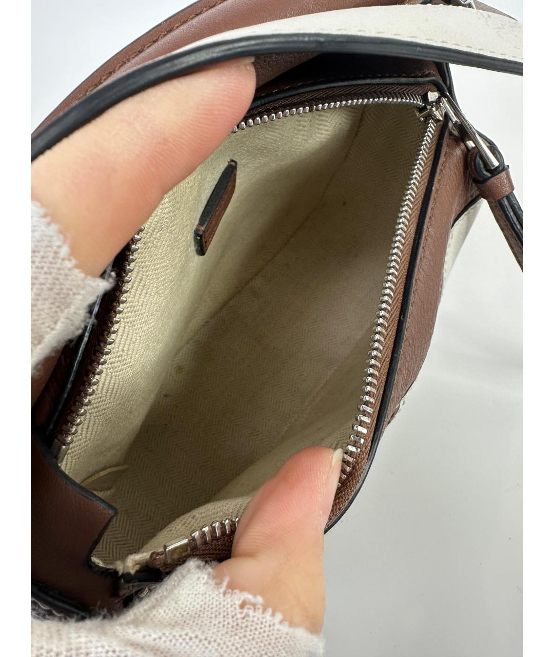 LOEWE Белая кожаная сумка с короткими ручками, фото 2